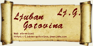 Ljuban Gotovina vizit kartica